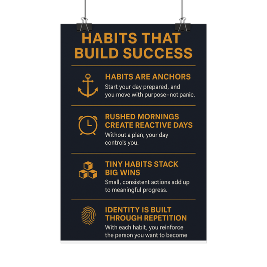 DAILY REMINDER POSTER HABITS THAT BUILD SUCCESS