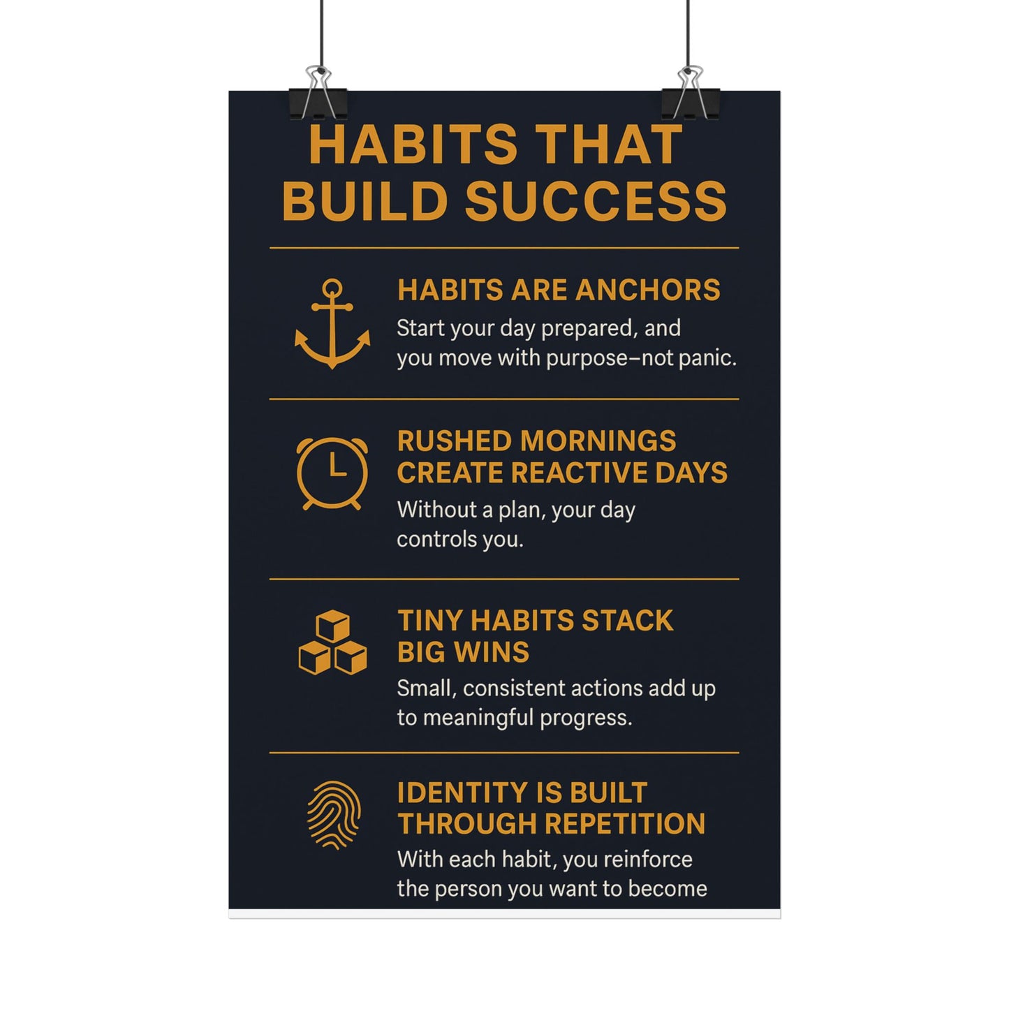 DAILY REMINDER POSTER HABITS THAT BUILD SUCCESS